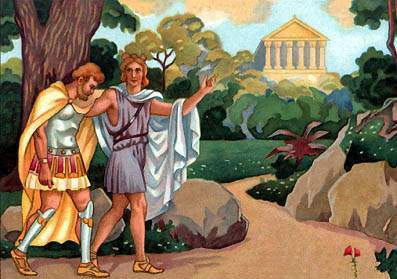 Аполлон явился Энею, чтобы воодушевить его на битву с Ахиллом