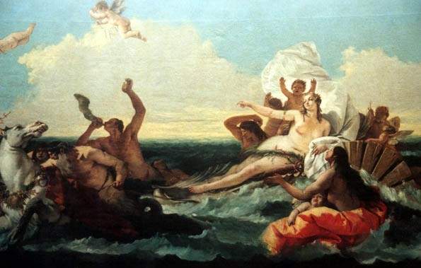 Тьеполо Джованни Баттиста (1696-1770), итальянский живописец. Представитель венецианской школы. Динамичные, наполненные светом и воздухом праздничные росписи (в палаццо Лабиа в Венеции), религиозные и жанровые картины, портреты.