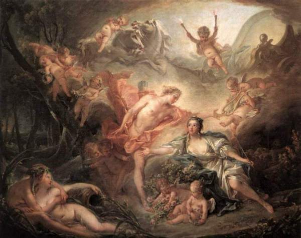 Буше Франсуа (1703-70), французский живописец. Представитель рококо. Декоративные грациозные мифологические и пасторальные сцены, пейзажи, эскизы для шпалер.